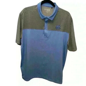 Columbia Golf Carolina Tarheel Polo Omni Wick Embroidered Logo Mens Size XL